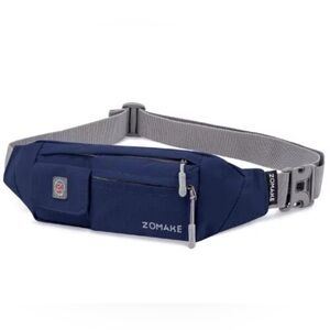 Navy Crossbody Bag with‎ Gray Strap